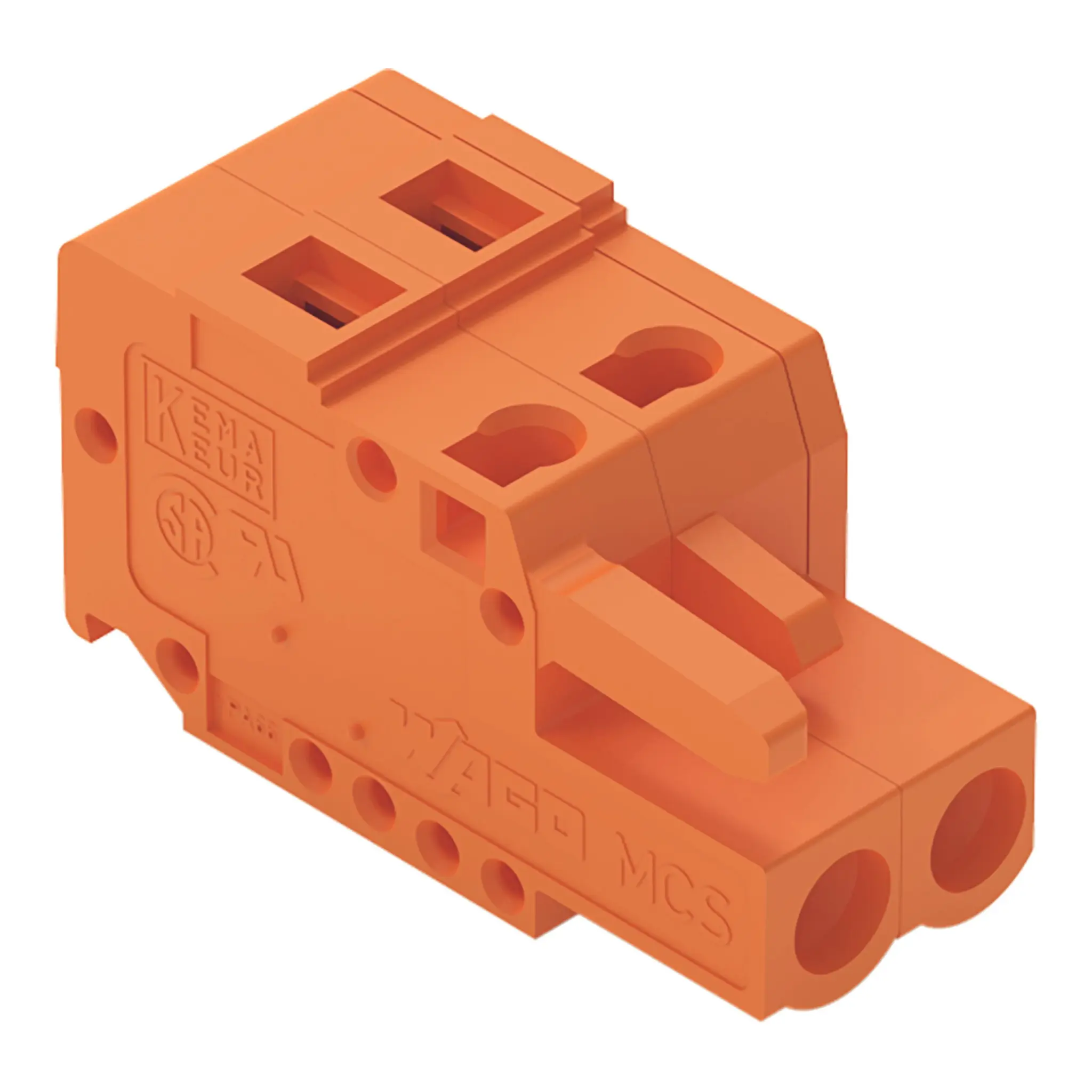Produktfoto 1 von 1-Leiter-Federleiste,CAGE CLAMP®,2,5mm², orange