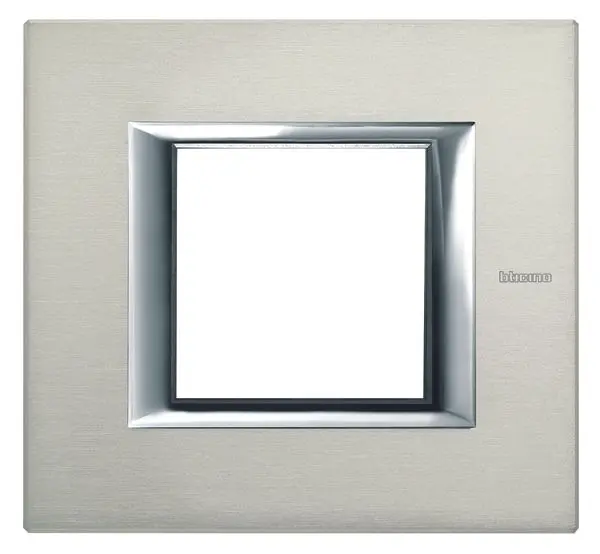 Produktfoto 1 von Abdeckrahmen AXOLUTE: 1f, 2 Module, Aluminium, gebürstet