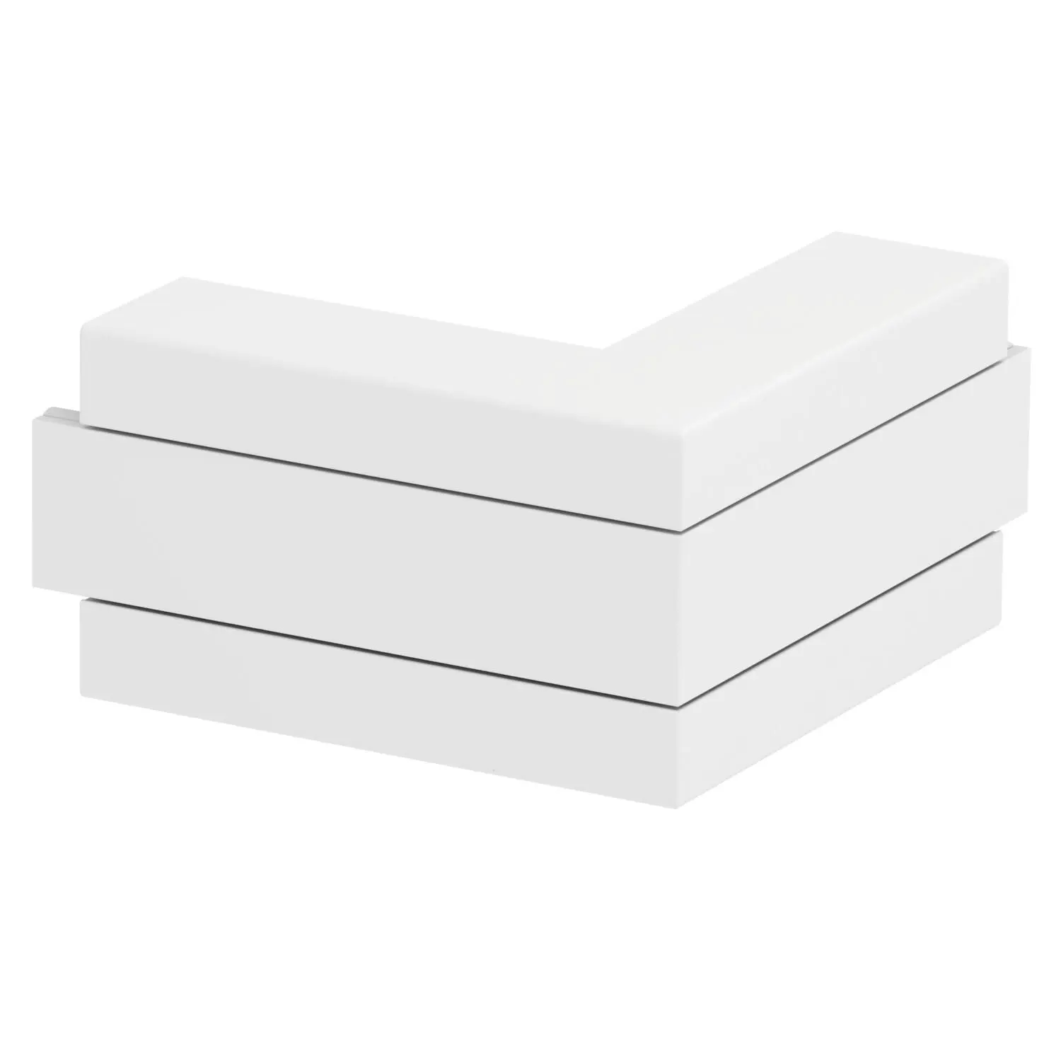 Produktfoto 1 von Außeneck Alu starre Form 190x190x100, Alu, reinweiß, RAL 9010