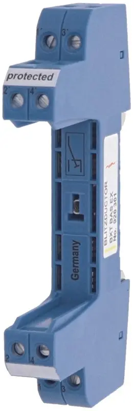 Produktfoto 1 von Basisteil 4-polig zur Aufnahme eines Ableitermoduls BLITZDUCTOR XT Ex(i)