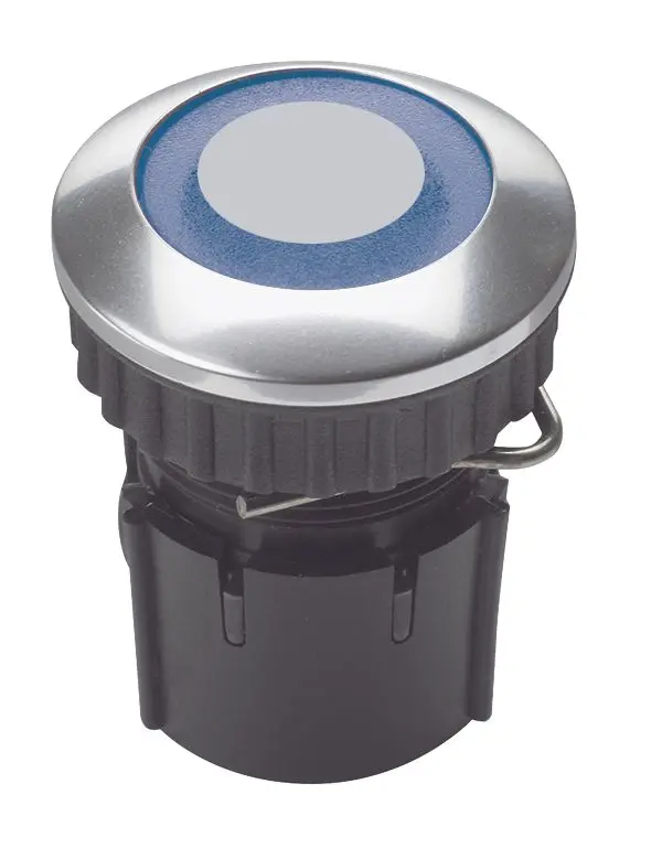 Produktfoto 1 von Klingeltast.LED-Ring blau Edelstahl V2A/Stainl. St. max. 24V~/= (AC/DC)/1,5A