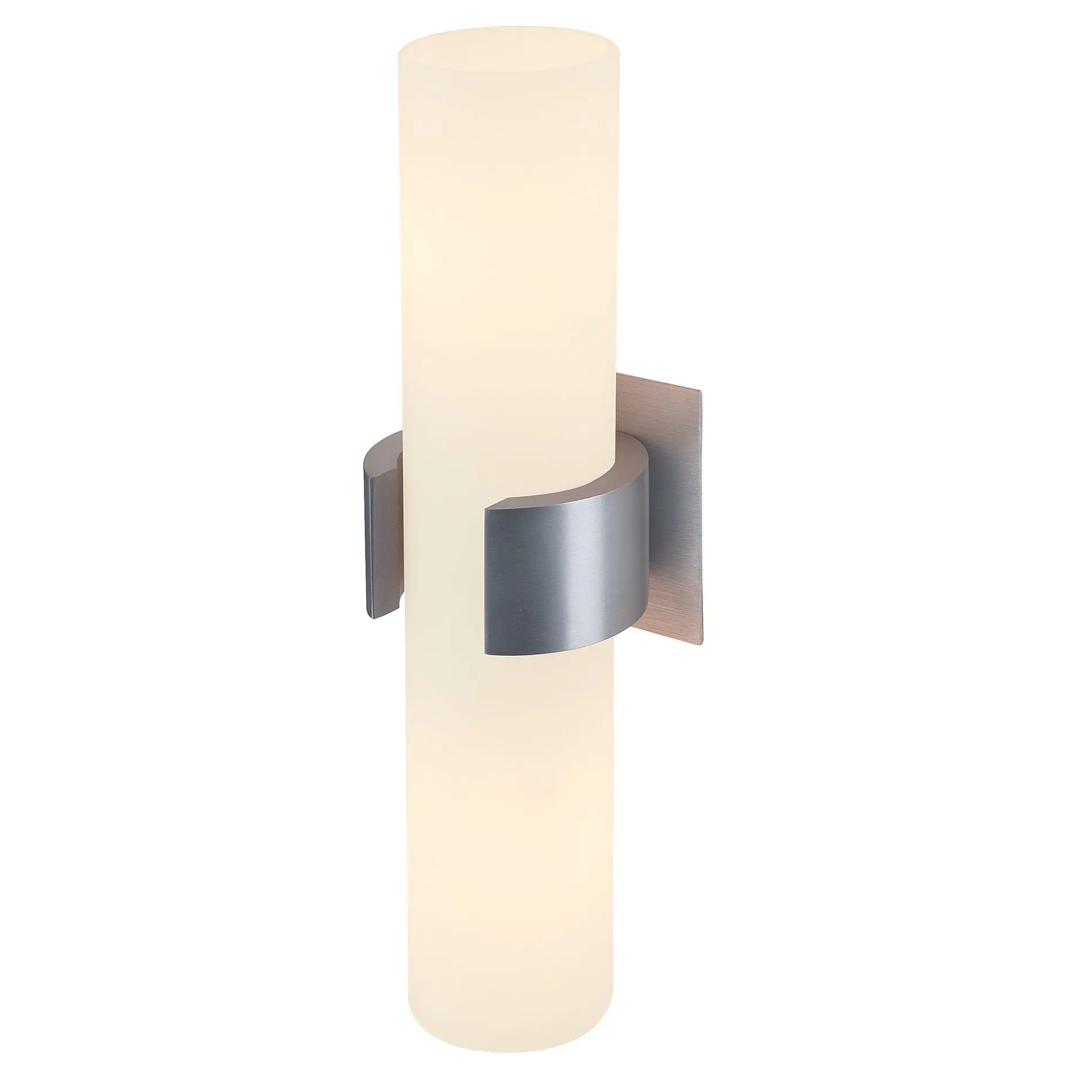 Produktfoto 1 von DENA II Wandleuchte alu brushed Glas teilsatiniert 2xE14 max.40W