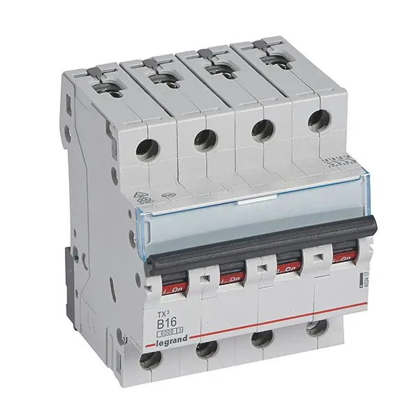 Produktfoto 1 von TX3 LS-Schalter B-Char. 16A, 4-polig, 6kA, 400VAC, 4TE