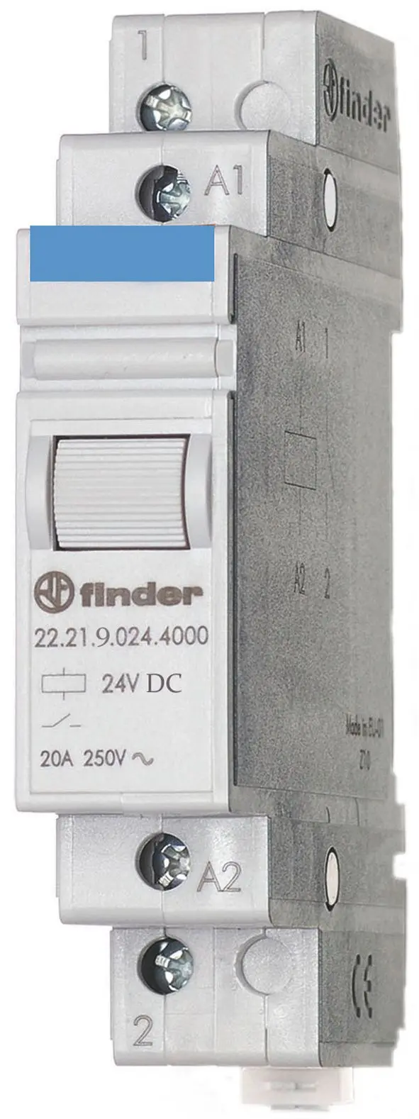 Produktfoto 1 von Installationsrelais für Reiheneinbau 1S 20A Prüftaste für 24VDC