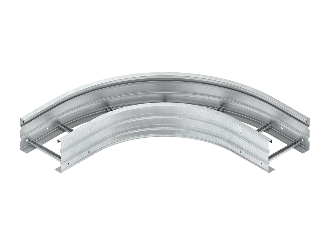 Produktfoto 1 von Bogen 90°, 200x200 mm, rund gesickt ungelocht bandverzinkt