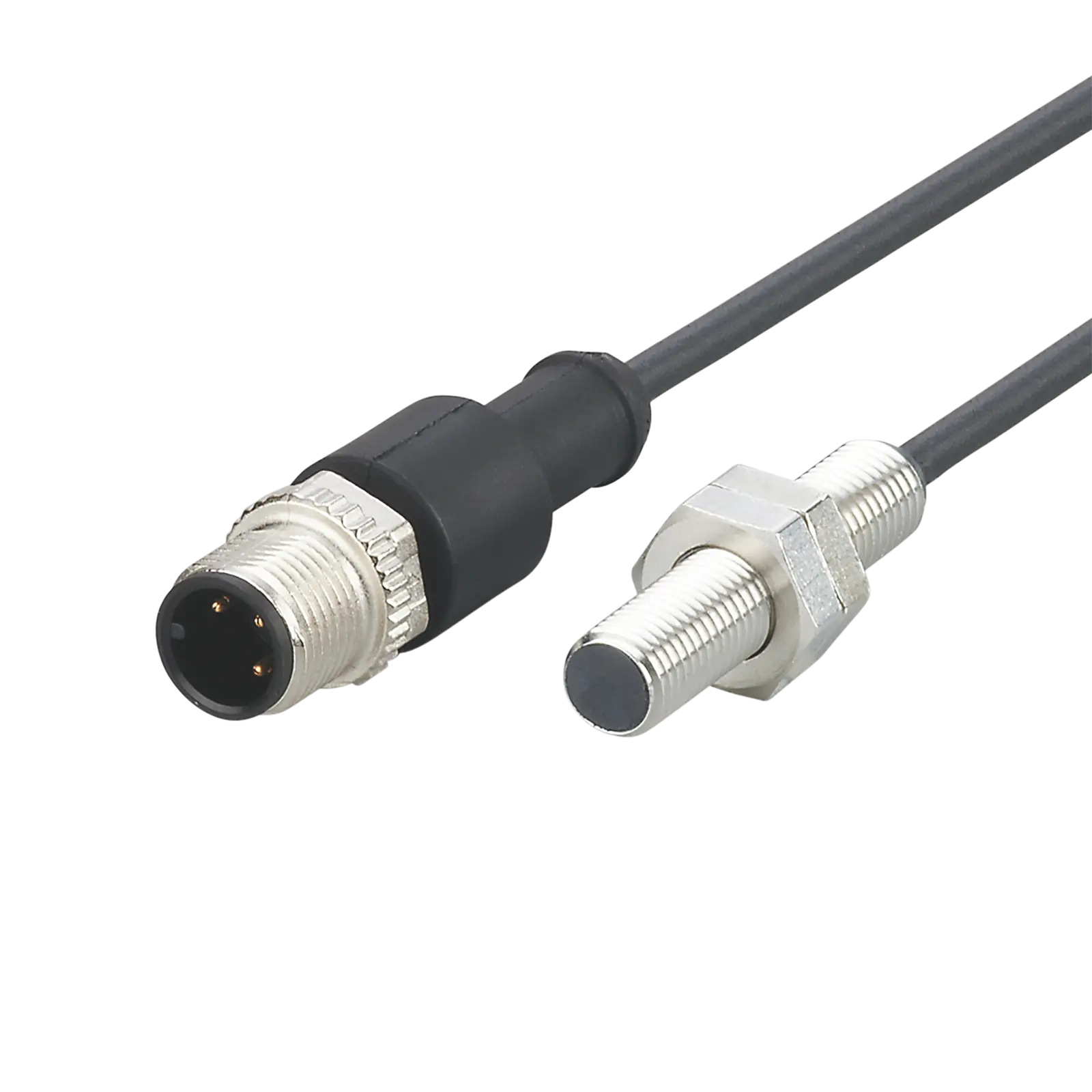 Produktfoto 1 von Ind.Sensor M8x1 Sn=2mm bündig Ö DC PNP 0,8m PUR M12 IP67 3L 1000Hz