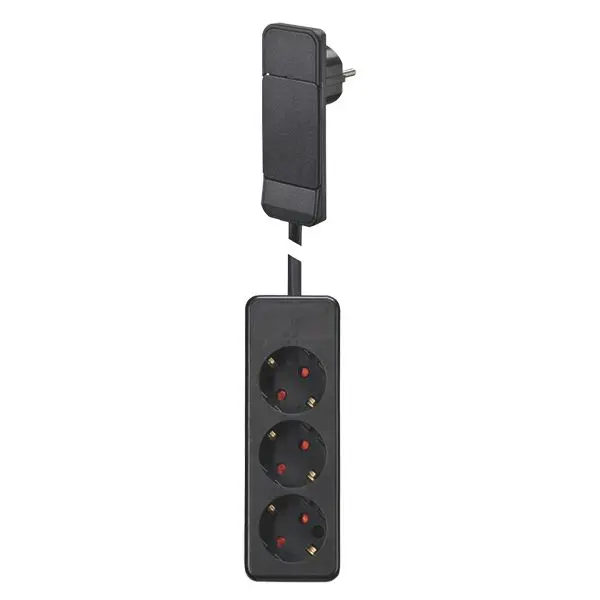 Schutzkontaktstecker sw m.1
