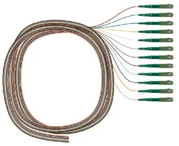 Produktfoto 1 von 1x12 Pigtailsatz Grade C SC/APC E09/125 OS2 G657.A1 farbig 2,00m