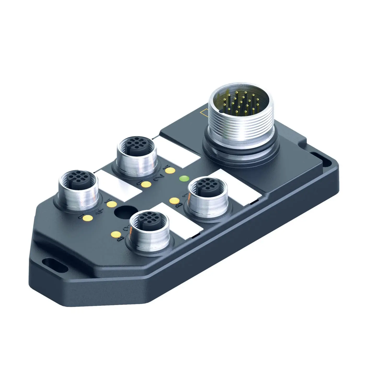Produktfoto 1 von Passiver Aktuator-/Sensor-Verteiler M12 x 1 4-fach, mit M23-Steckverbinder