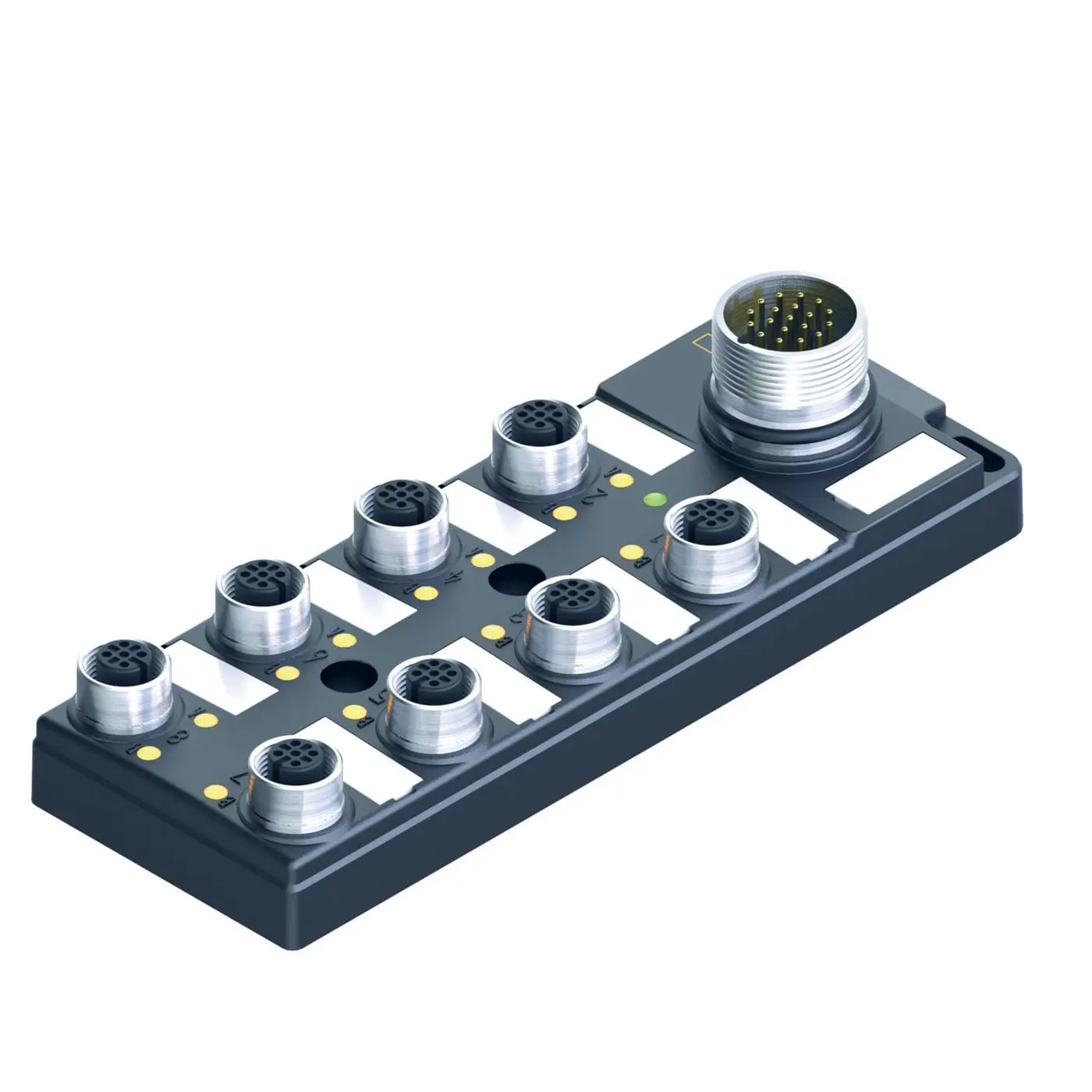 Produktfoto 1 von Passiver Aktuator-/Sensor-Verteiler M12 x 1 8-fach, mit M23-Steckverbinder