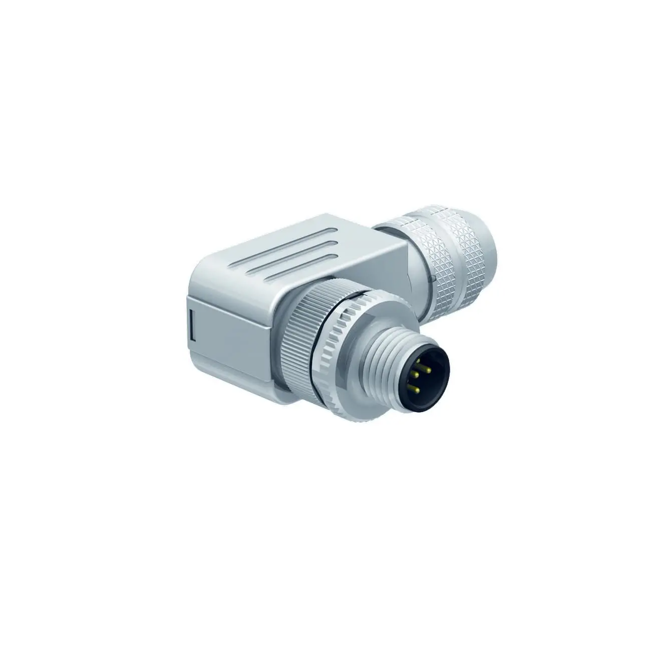 Produktfoto 1 von M12 x 1 Rundsteckverbinder Konfektionierbarer Stecker, abgewinkelt