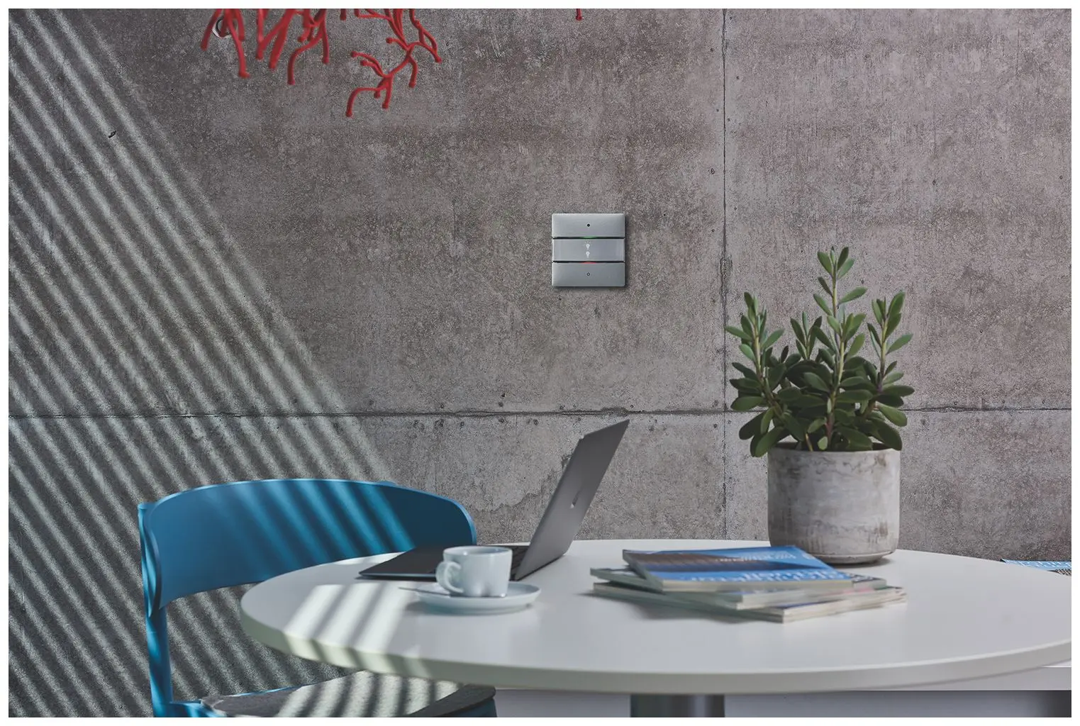 Produktfoto 1 von Tastsensor LUXORliving, 2 Tasten 2 LEDs Integrierter Temperatursensor, silber