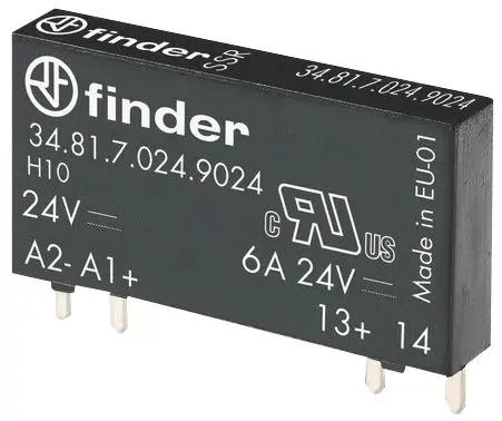 Produktfoto 1 von Relais mit Steck- und Printanschlüssen Eing. 24VDC Ausg. SSR 1S 2A/24VDC