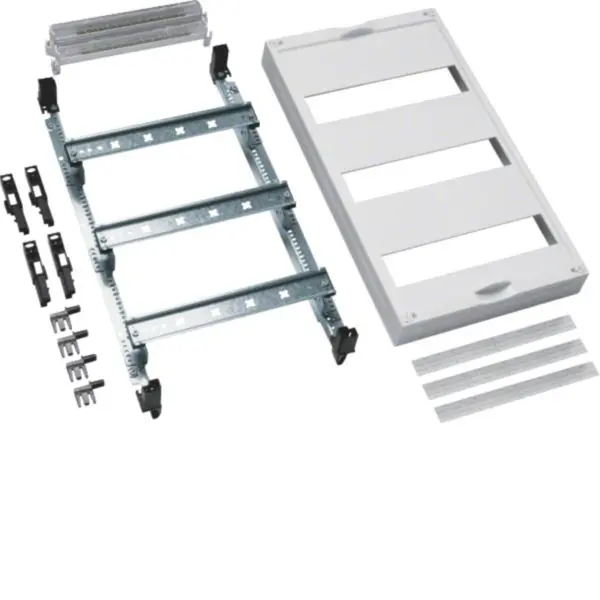 Produktfoto 1 von Baustein,450x250mm, f.Reiheneinbaugeräte waage,3x12 PLE,mit PE/N-Klemme