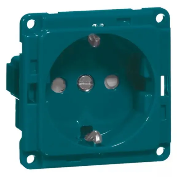 Produktfoto 1 von Steckdose SCHUKO Einbau grün