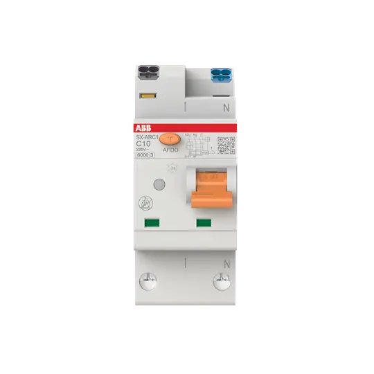 AFDD+LS SX-ARC1-C10, 6kA, 1P+N, 2TE Fehlerlichtbogen-Schutzeinrichtung + LS