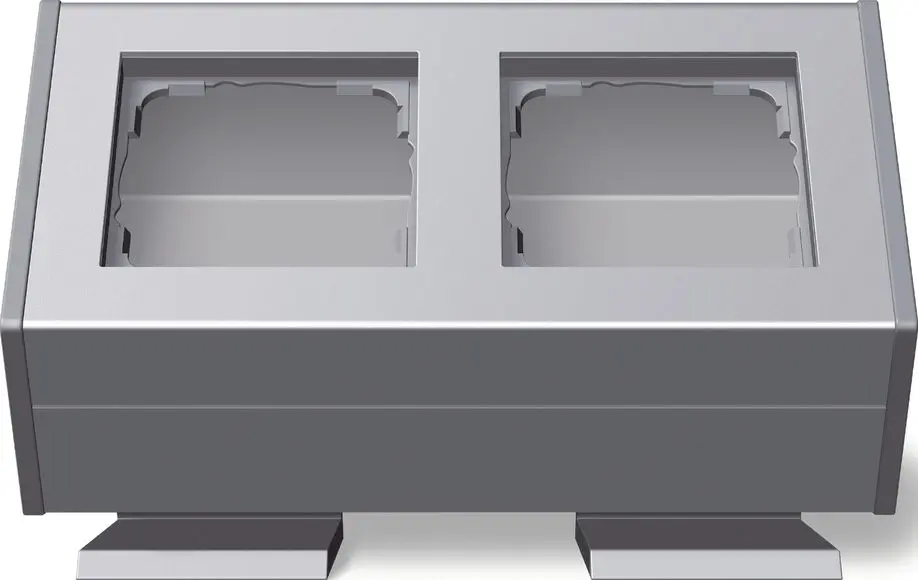 Produktfoto 1 von 2fach m.Befestig.winkel Profil 55 aluminium