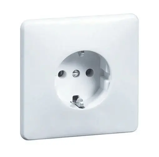 Produktfoto 1 von Steckdose SCHUKO, weiß Beschriftungsfeld