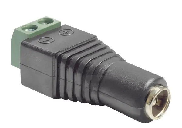 Produktfoto 1 von DC Hohlstecker 2,1 Versorgungstecker für 12V Kameras 2,1 x 5,5mm Buchse