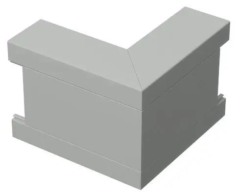 Produktfoto 1 von Außeneck BR 60x130/80-7035, PVC, Gehrungsformteil, lichtgrau