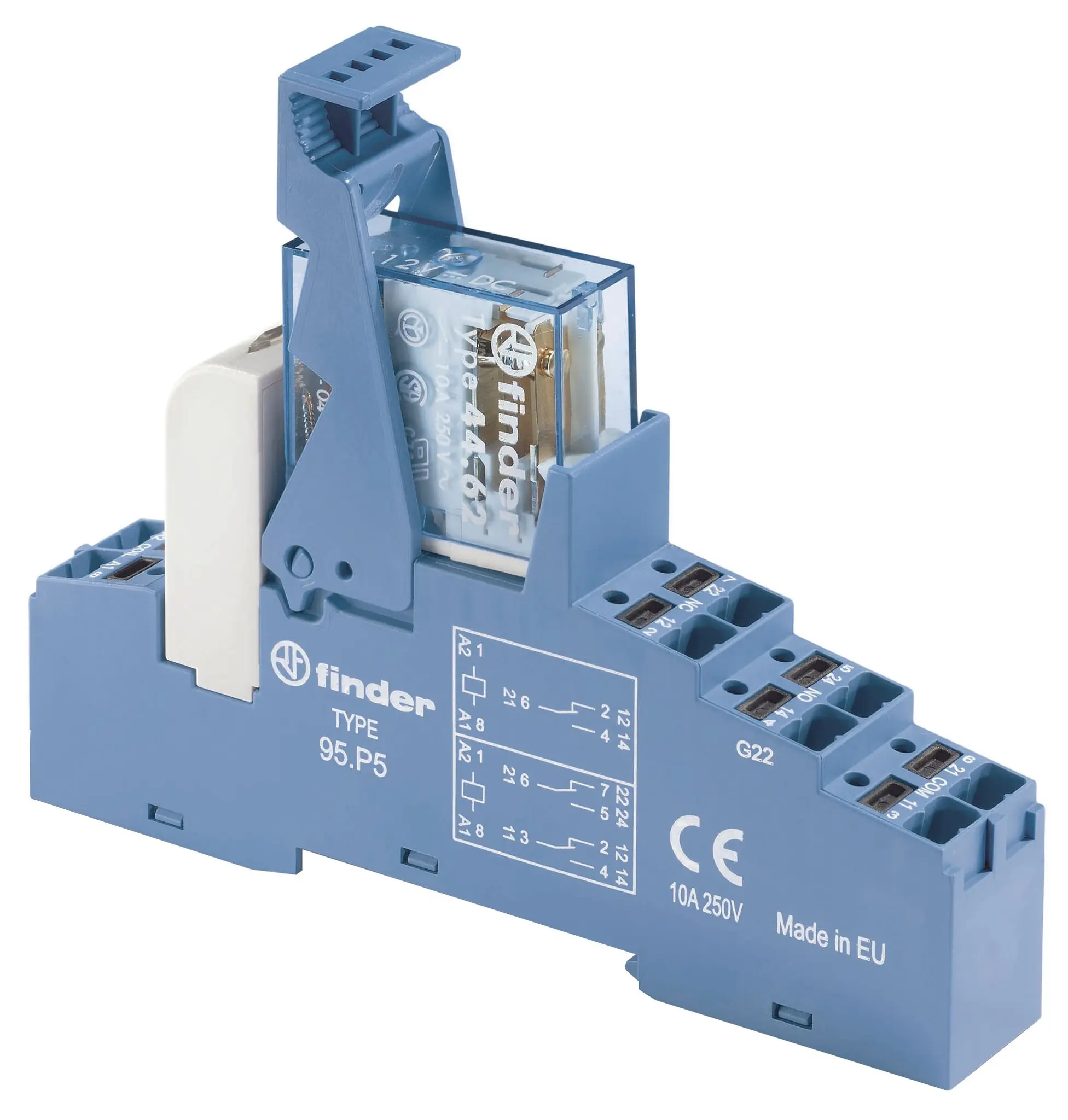 Produktfoto 1 von Koppelrelais für DIN-Schiene 2We 10A/250VAC 24VDC