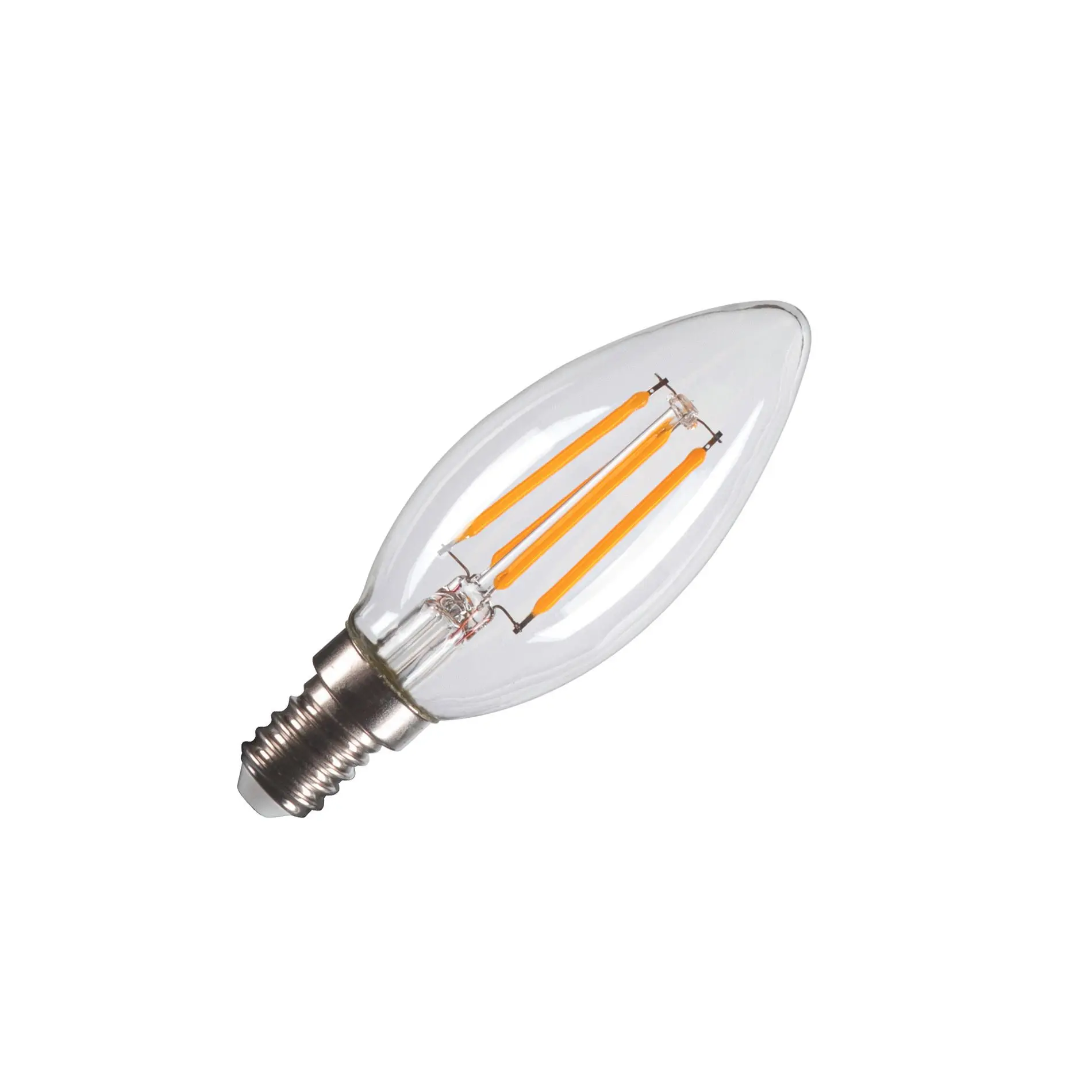 Produktfoto 1 von C35 E14, LED Leuchtmittel transparent 4,2W 2700K CRI90 320°