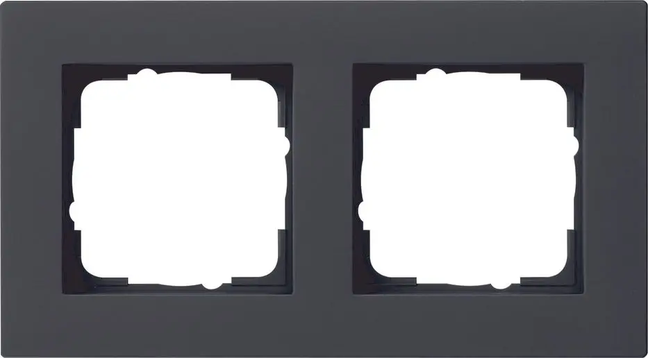 Produktfoto 1 von Abdeckrahmen 2f flach Gira E2 Schwarz m
