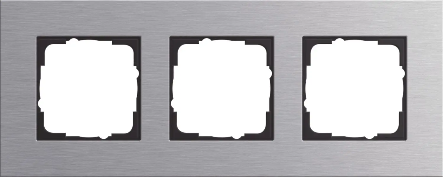 Produktfoto 1 von Abdeckrahmen 3fach Esprit aluminium