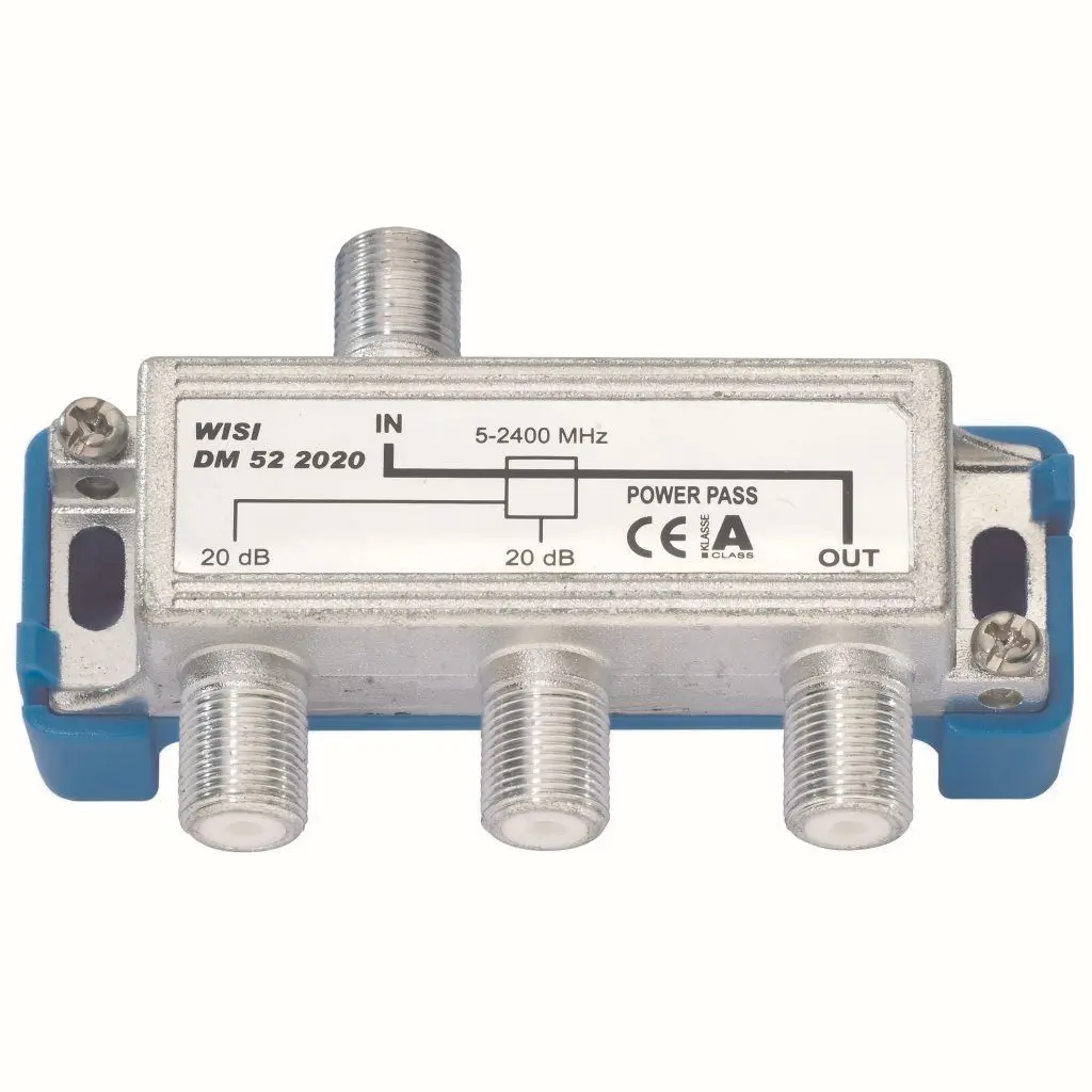 Produktfoto 1 von Abzweiger 2-f 20dB 5..2400MHz Kl A DC- Bypass Diodenentk.kompat.m.Einkabelsyst