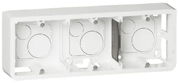 Produktfoto 1 von Mosaic AP-Gehäuse 3X2-modulig horizontal Ultraweiß