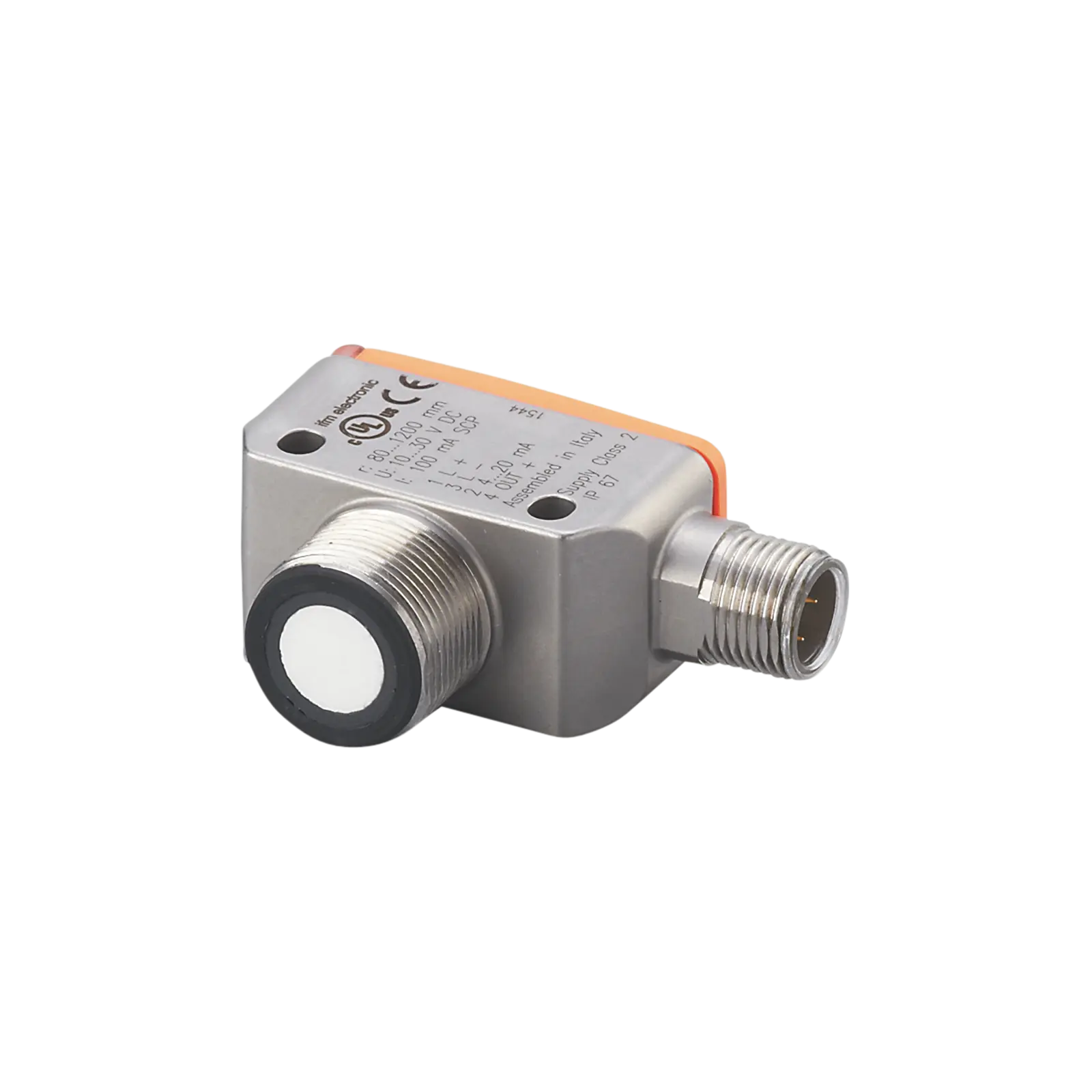 Produktfoto 1 von Ultraschallreflextaster 53x20x37,7 Sn=60-800 S/Ö DC PNP M12 IP67