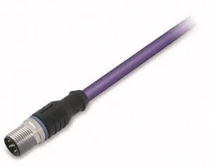 Produktfoto 1 von CANopen-/DeviceNet-Leitung,M12A-Stecker, axial,5-polig,violett