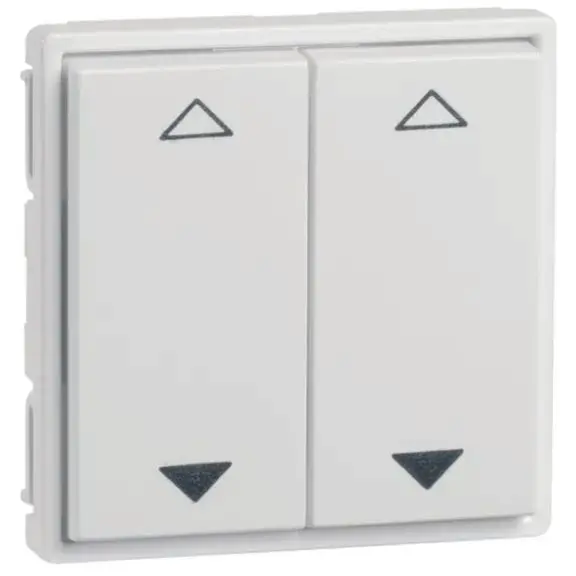 EnOcean Easyfit Wandsender 55 x 55mm, 4 Kanal, reinweiß, Symbol AUF und AB