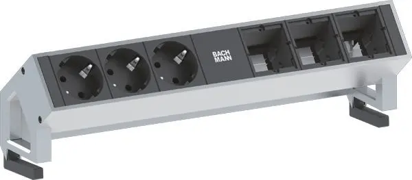 Produktfoto 1 von DESK2 3xSchuko 3xABD Strom 0 Inox lackiert