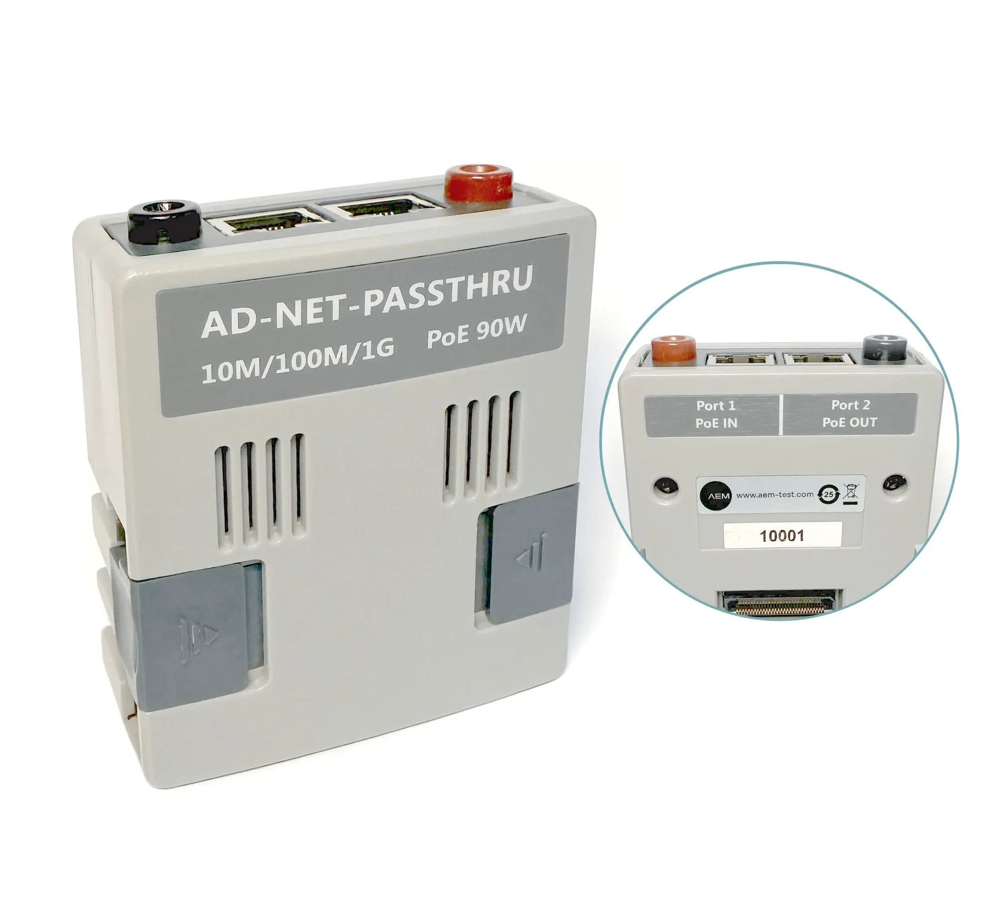 Produktfoto 1 von Einzelner 1G SNR u.PoE PassThru Adapter unterstützt Live-PoE-Überwachung