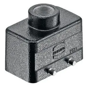 Produktfoto 1 von Tüllengehäuse, Baugröße: 10 B, niedrige Bauform, Querbügel, gerader Kabeleingang