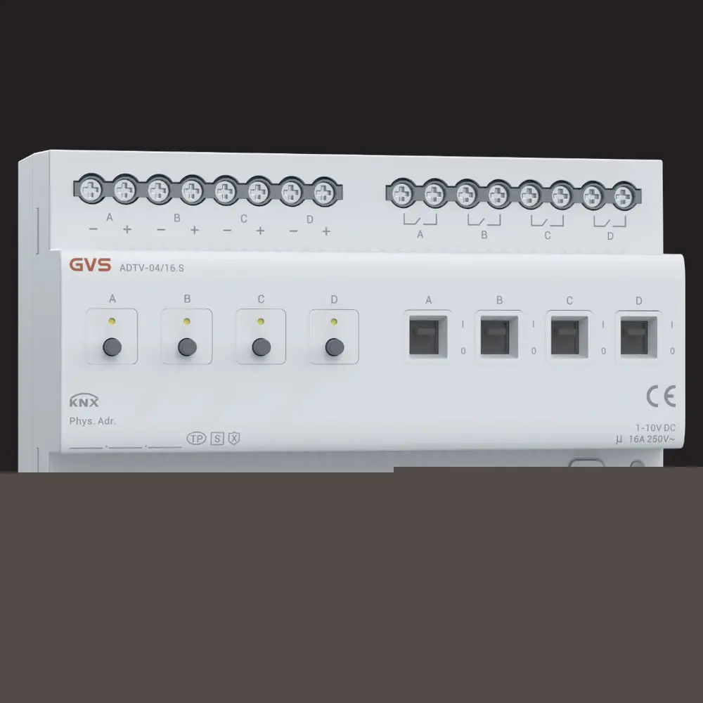 Produktfoto 1 von Dimmaktor 4-fach 1–10V KNX Data Secure – ADTV-04/16.S