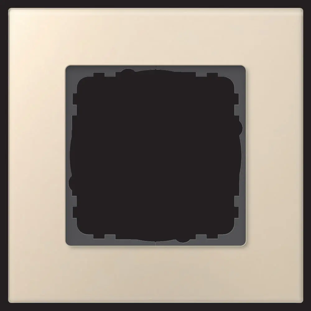 Produktfoto 1 von Abdeckrahmen Aluminium 1-fach Champagner passend für 55mm-System
