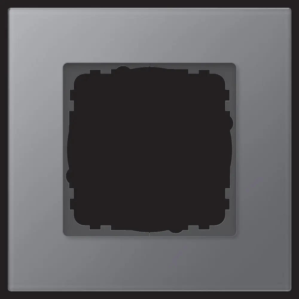 Produktfoto 1 von Abdeckrahmen Glas 1-fach Anthrazit passend für 55mm-System