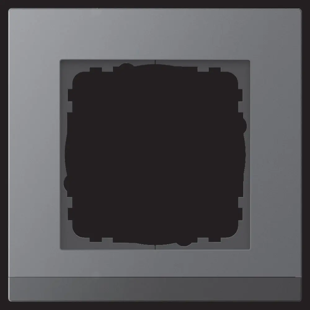 Produktfoto 1 von Abdeckrahmen Aluminium WALTZ 1-fach Anthrazit passend für 55mm-System