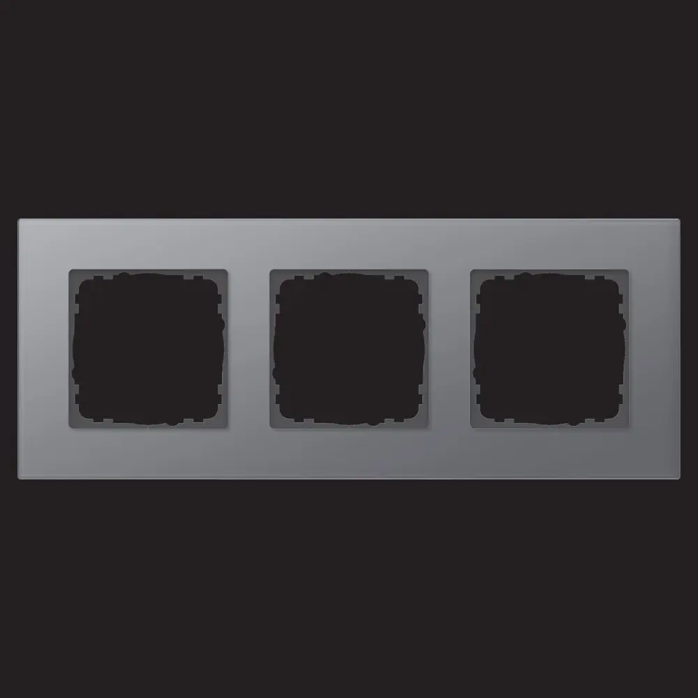 Abdeckrahmen Glas 3-fach Anthrazit passend für 55mm-System