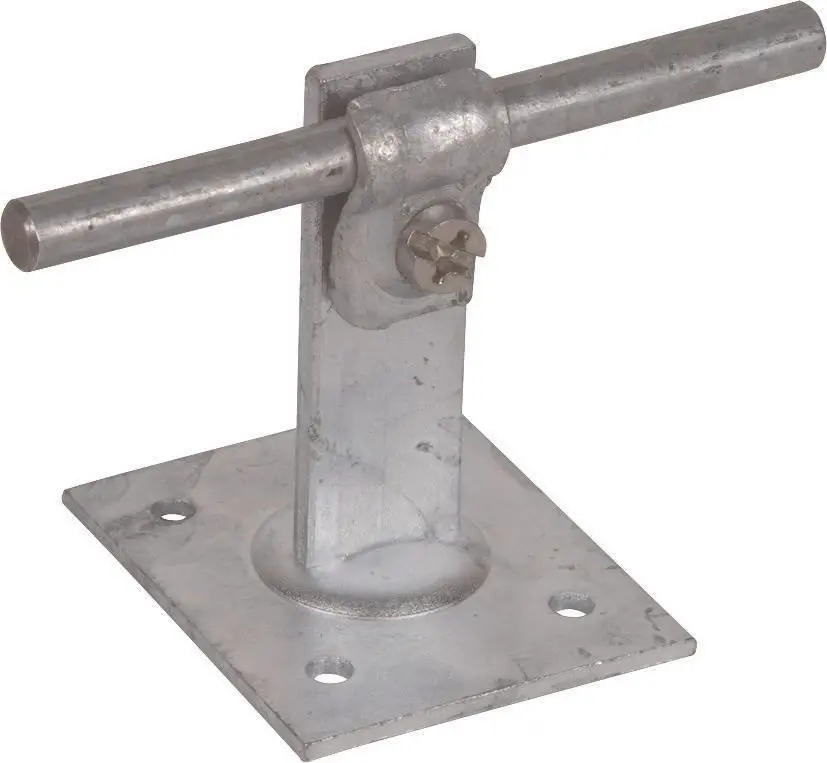 Produktfoto 1 von Dachleitungshalter DEHNQUICK St/tZn f. Rd 6-10mm m. Befestigungsplatte 50x60mm