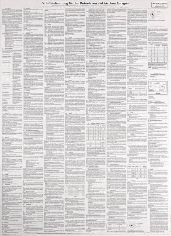 Produktfoto 1 von WuH-Schild VDE-Bestimmungen für den Betrieb von elektrischen Anlagen