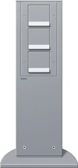 Produktfoto 1 von 491mm 3xSCHUKO KS Energiesäule Farbe alu