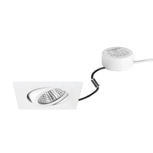 Produktfoto 1 von LED-Einbaustrahler 230 V AC, 50 Hz, 6 W 38°, 3000 K, quadratisch, schwenkbar