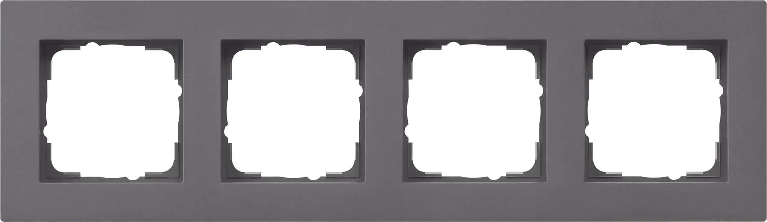 Produktfoto 1 von Abdeckrahmen 4f flach Gira E2 Anthrazit