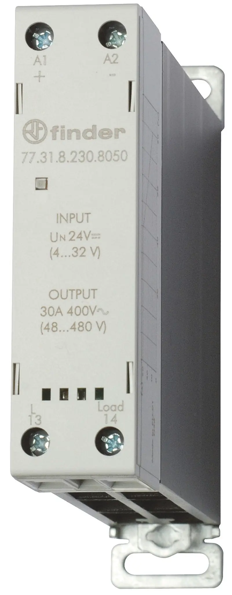 Produktfoto 1 von Relais mit 1 SSR-Kontakt 30A/60-440VAC Einschaltstrom 520A 10ms Eing. 40-280VAC