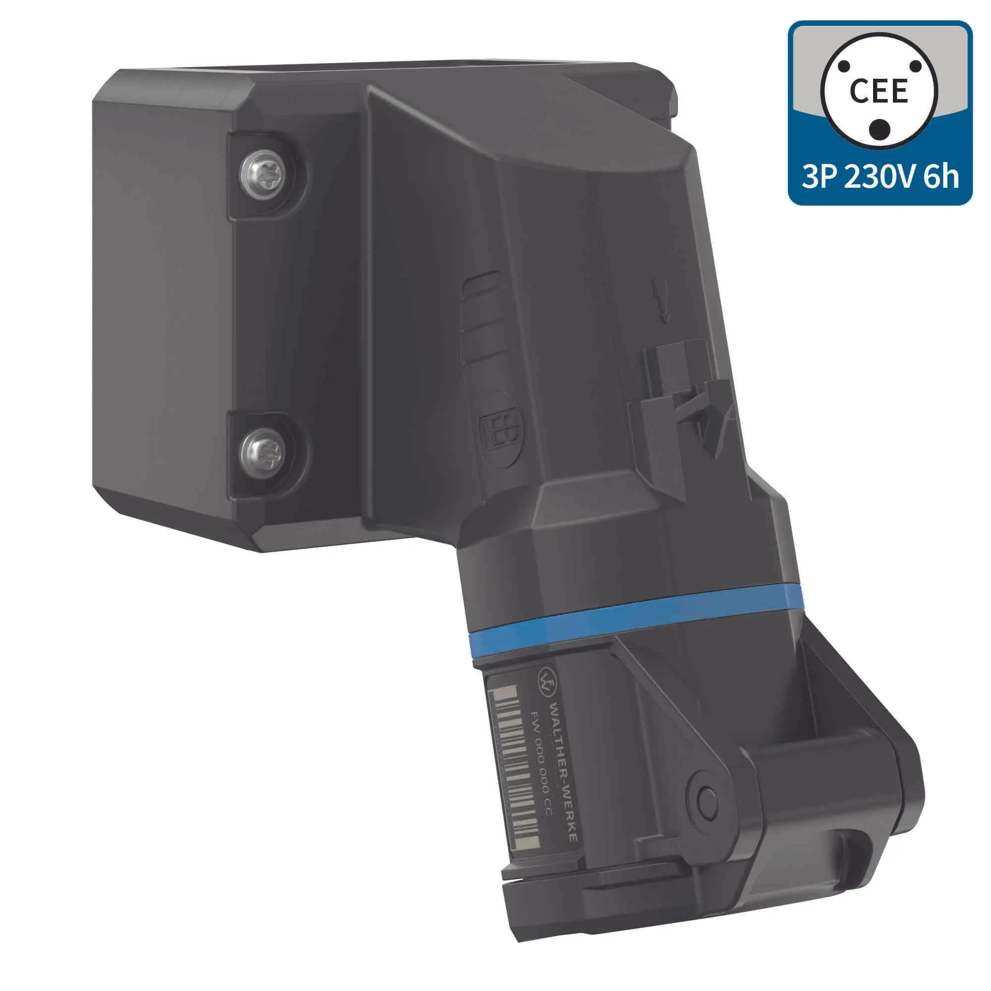 Produktfoto 1 von CEE NEO Wandsteckdose 16A 3P 6h IP54 mit 10pol. Push-In Klemmstein