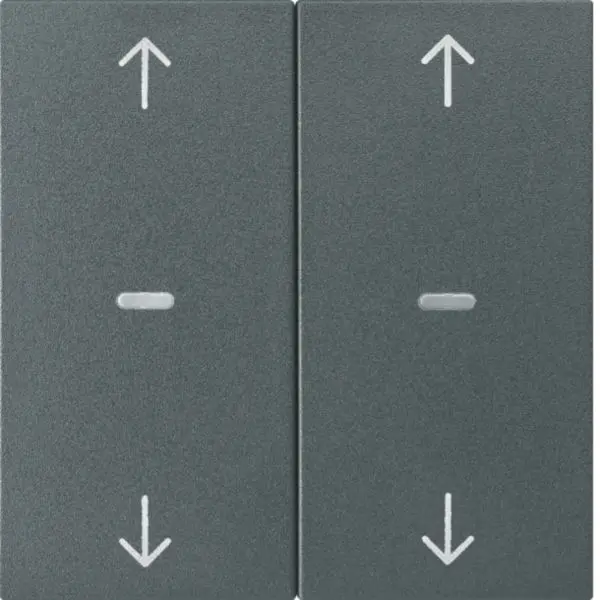 Produktfoto 1 von Abdeckung für Tastsensor Modul 2fach mit Pfeil-Symbol S.1/B.x anthrazit