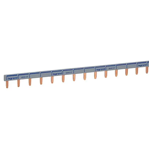 Produktfoto 1 von Stiftkammschiene, 1-polig, 1 m, 16mm²,Schwarz/Blau, f.1-polige